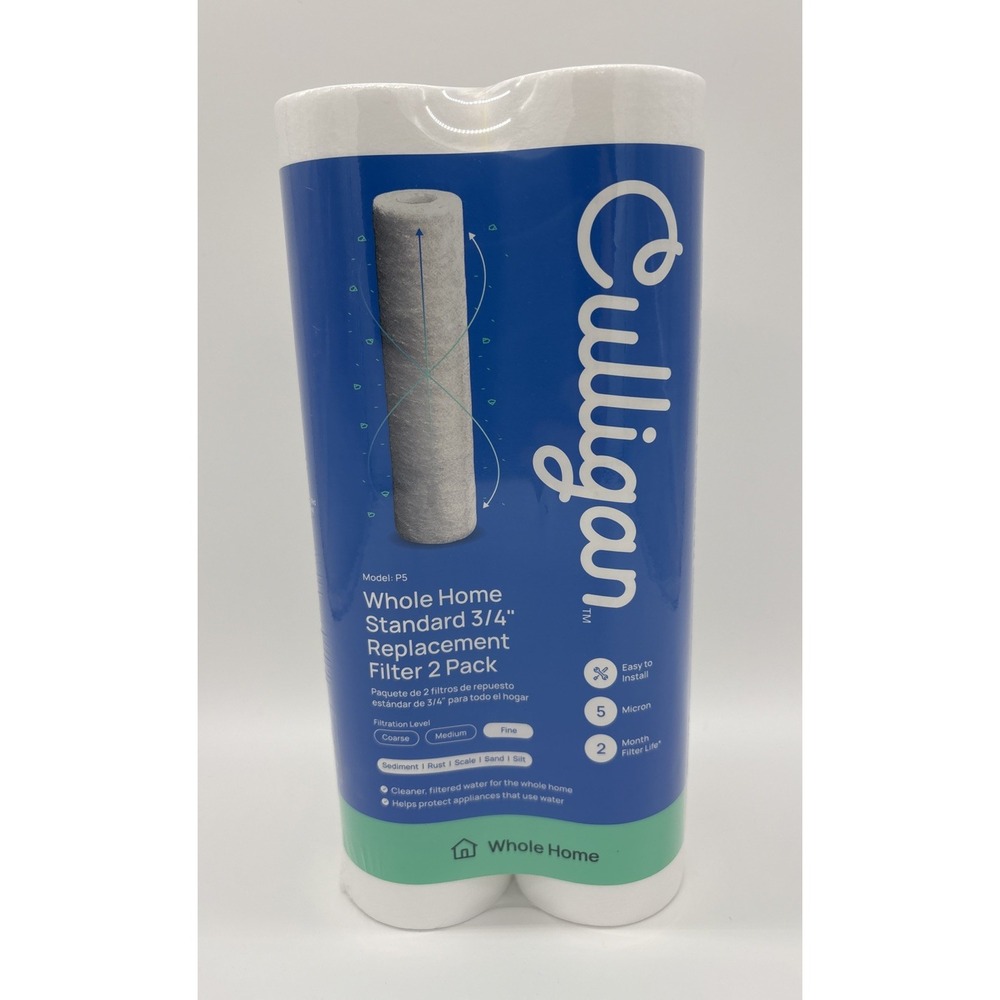 Culligan P5 Sediment Water Filter New Replacement Cartridges, 5 micron 2pk
